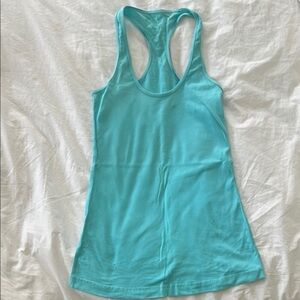 Lululemon Athletica Blue Fitted Sleeveless Tank Top